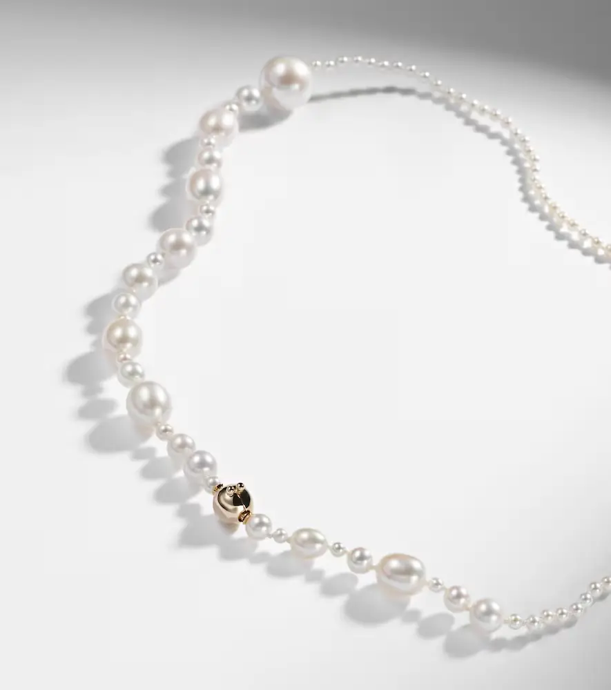 Sophie Bille Brahe Peggy 14kt gold necklace with freshwater pearls | Thumbnail 4 Sophie Bille Brahe Peggy 14kt gold necklace with freshwater pearls | Thumbnail 4