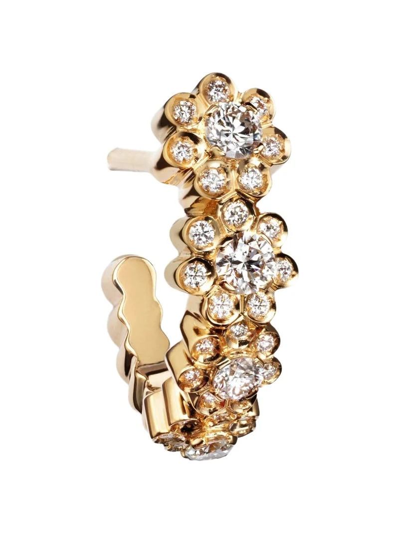 Petite Boucle De Fleurs 18kt gold earrings with diamonds Petite Boucle De Fleurs 18kt gold earrings with diamonds