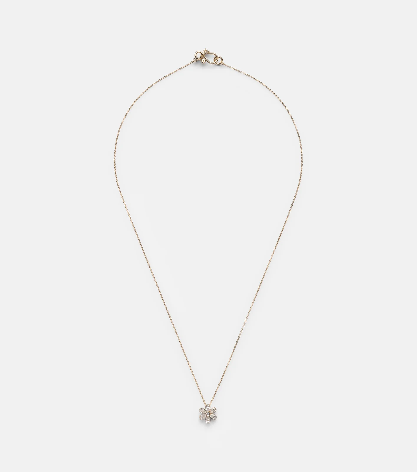 Cosmos Simple 18kt gold pendant necklace with diamonds Cosmos Simple 18kt gold pendant necklace with diamonds
