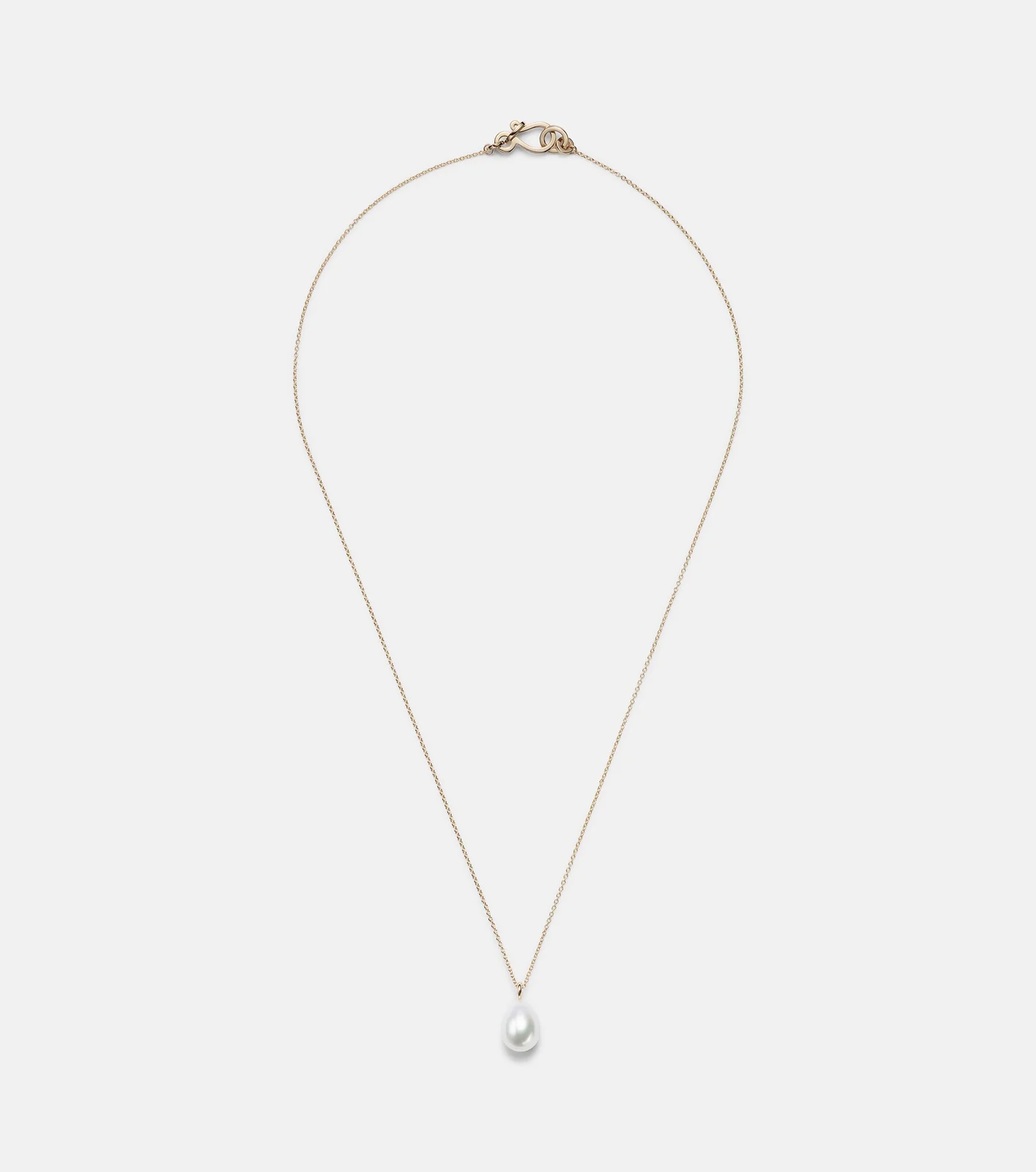 Perle Poire Simple 14kt gold necklace with freshwater pearls