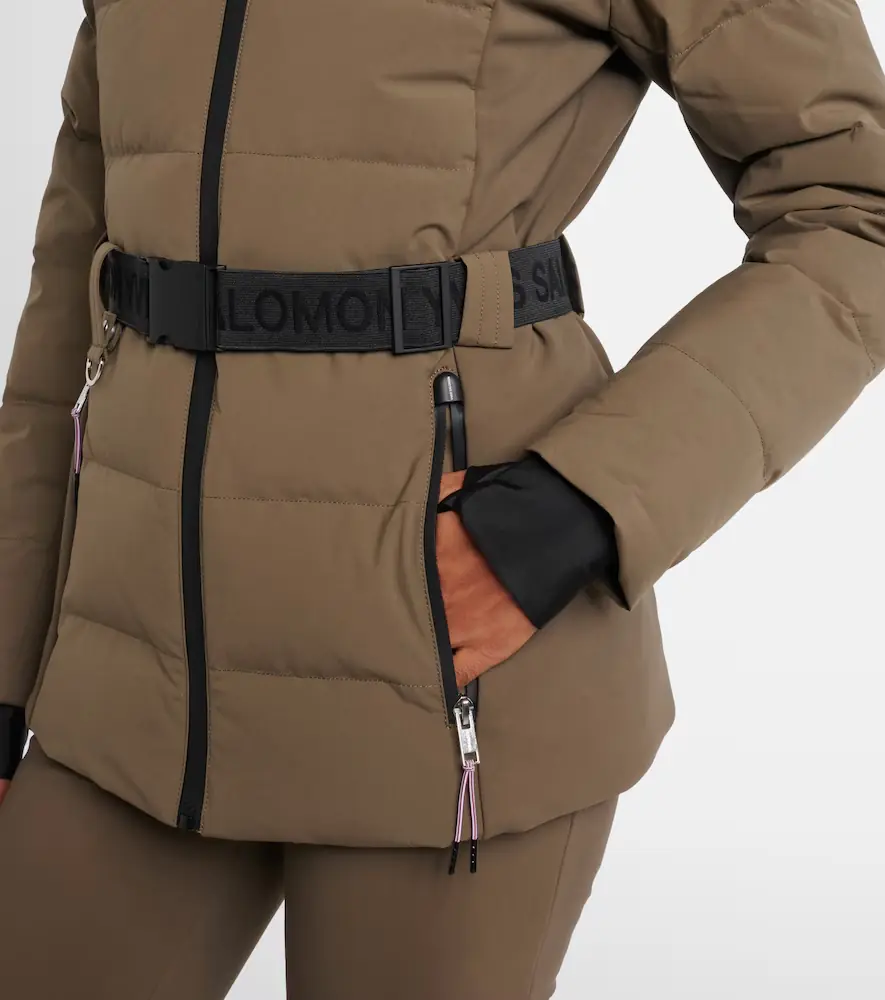 Yves Salomon Doudoune 64cm belted down jacket | Thumbnail 6