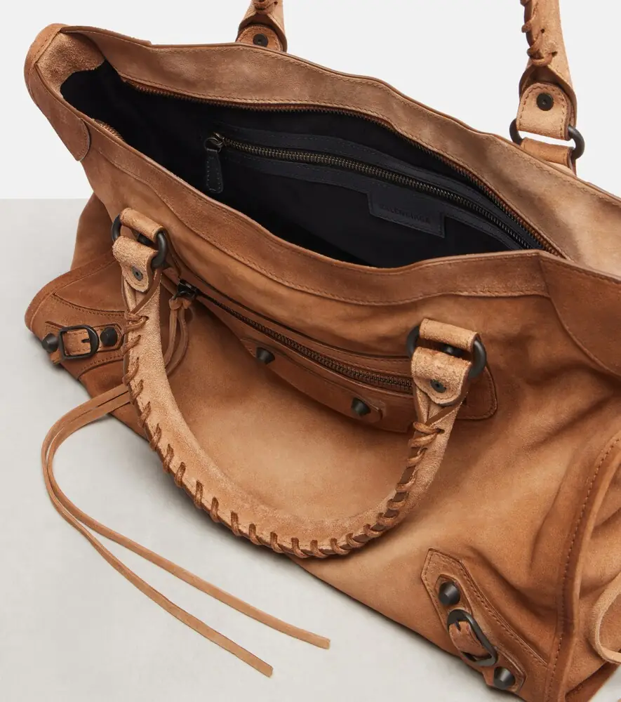 Balenciaga Le City Medium suede top-handle bag | Thumbnail 3 Balenciaga Le City Medium suede top-handle bag | Thumbnail 3