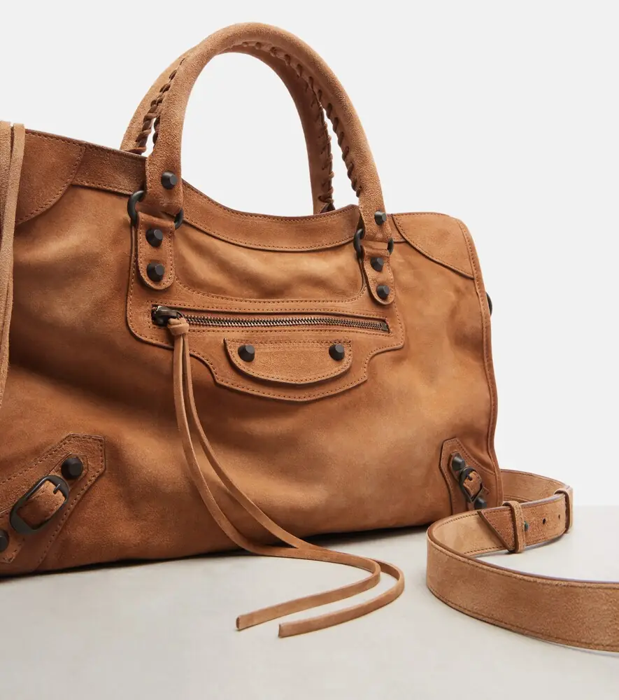 Balenciaga Le City Medium suede top-handle bag | Thumbnail 4 Balenciaga Le City Medium suede top-handle bag | Thumbnail 4