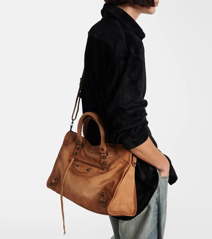 Balenciaga Le City Medium suede top-handle bag | Thumbnail 5 Balenciaga Le City Medium suede top-handle bag | Thumbnail 5
