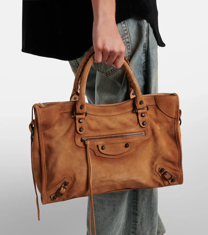 Balenciaga Le City Medium suede top-handle bag | Thumbnail 7 Balenciaga Le City Medium suede top-handle bag | Thumbnail 7