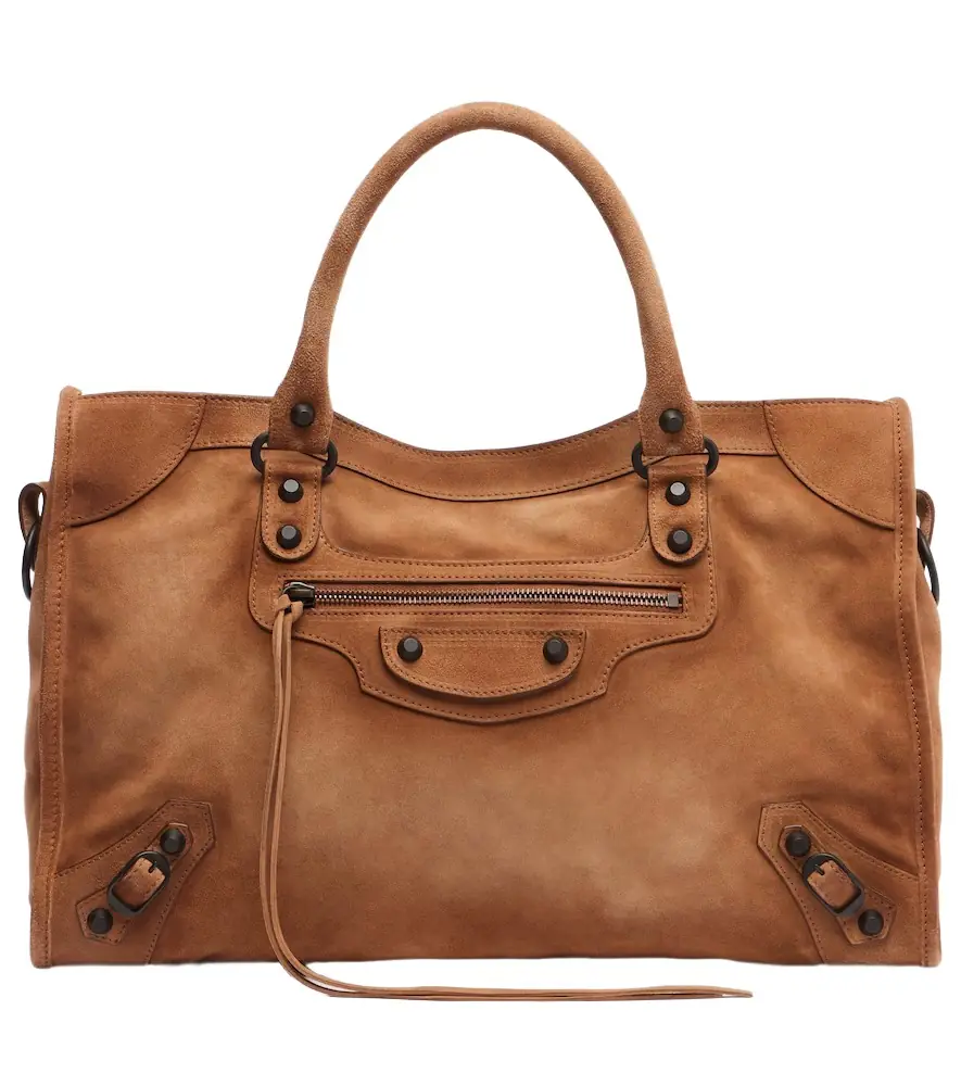 Le City Medium suede top-handle bag Le City Medium suede top-handle bag