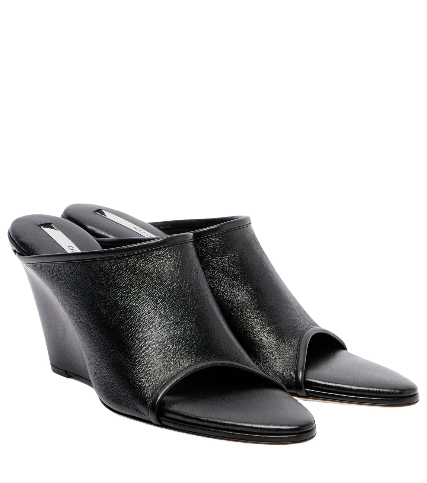 Strap Stretch 75 leather wedge mules Strap Stretch 75 leather wedge mules