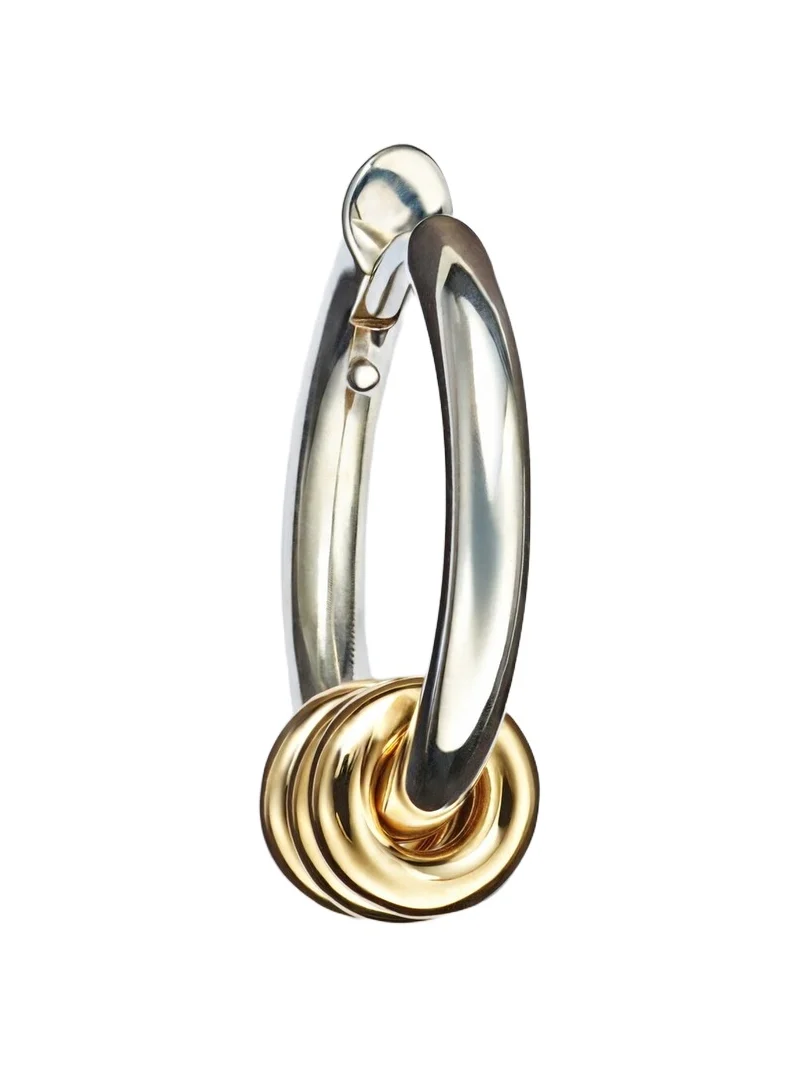 Nevine Max sterling silver and 18kt gold single hoop earring Nevine Max sterling silver and 18kt gold single hoop earring