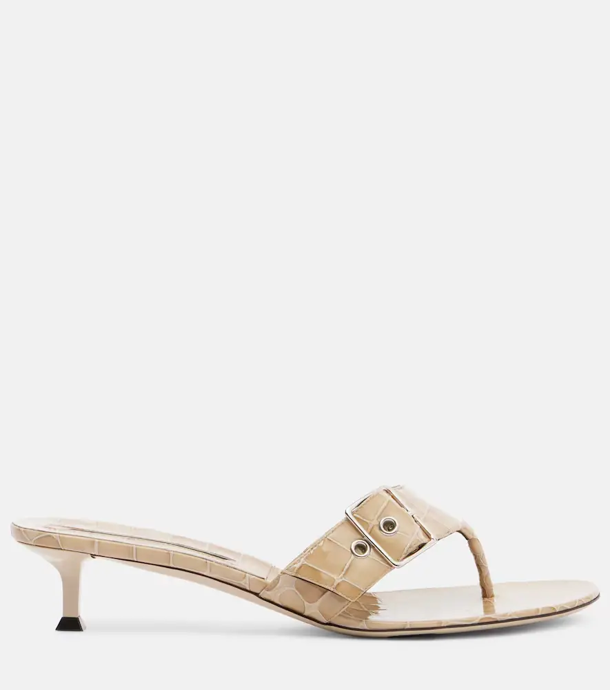 CHRISTEN Helix 35 patent leather thong sandals | Thumbnail 2