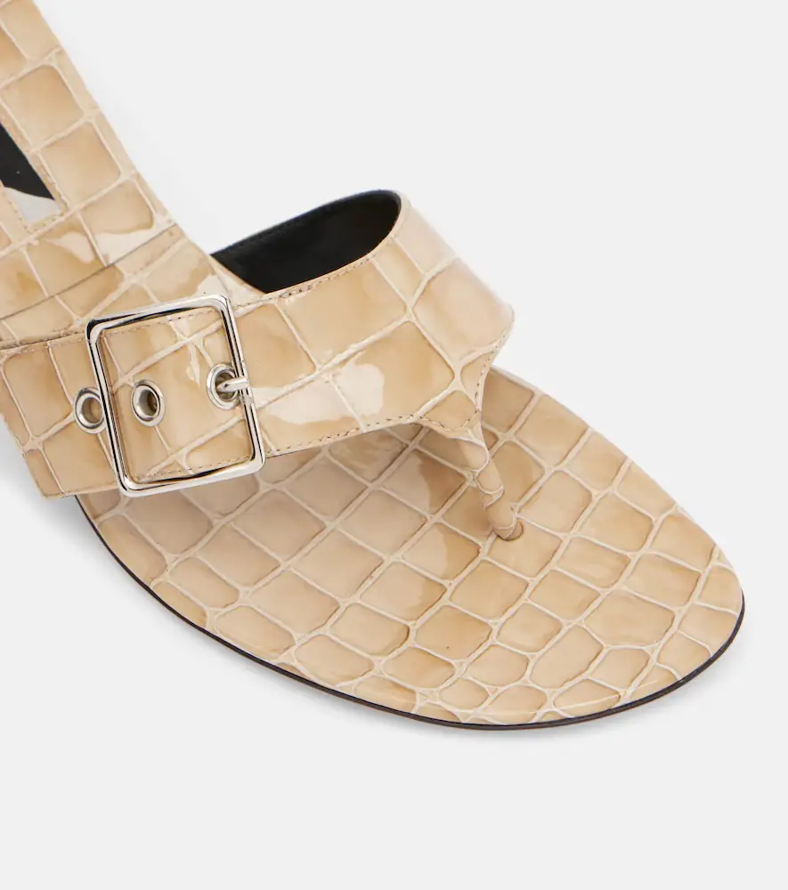 CHRISTEN Helix 35 patent leather thong sandals | Thumbnail 3