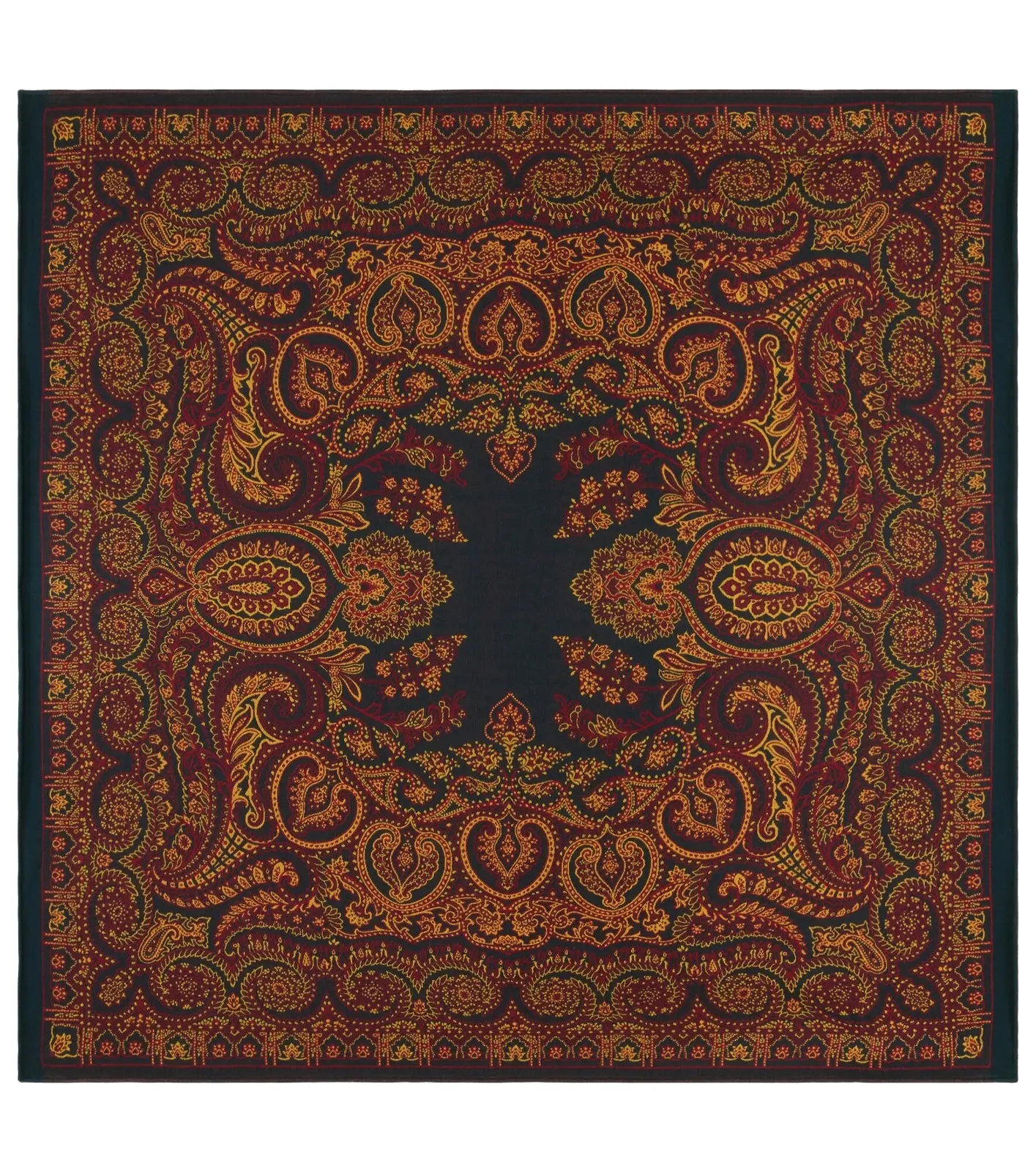 Etro Paisley wool and silk-blend throw