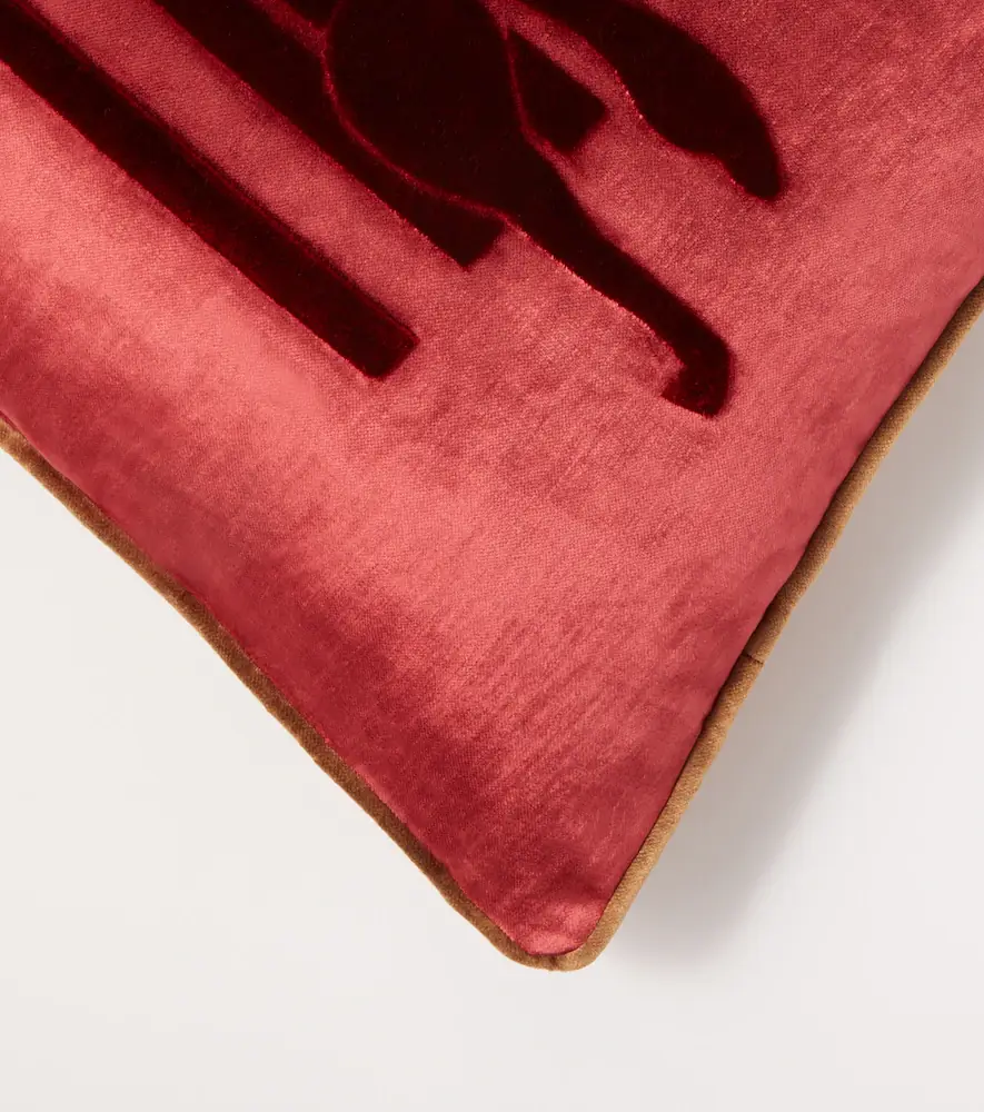 Etro Pegaso embroidered velvet cushion | Thumbnail 3
