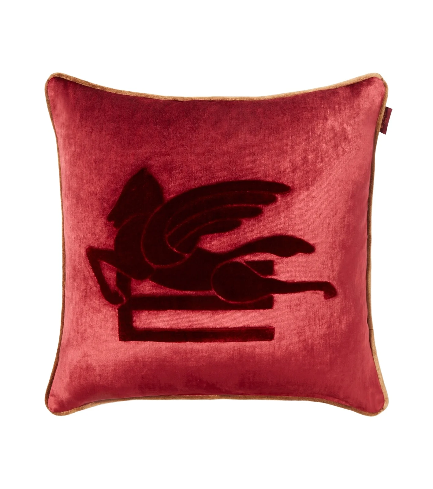 Etro New Pegaso embroidered velvet cushion