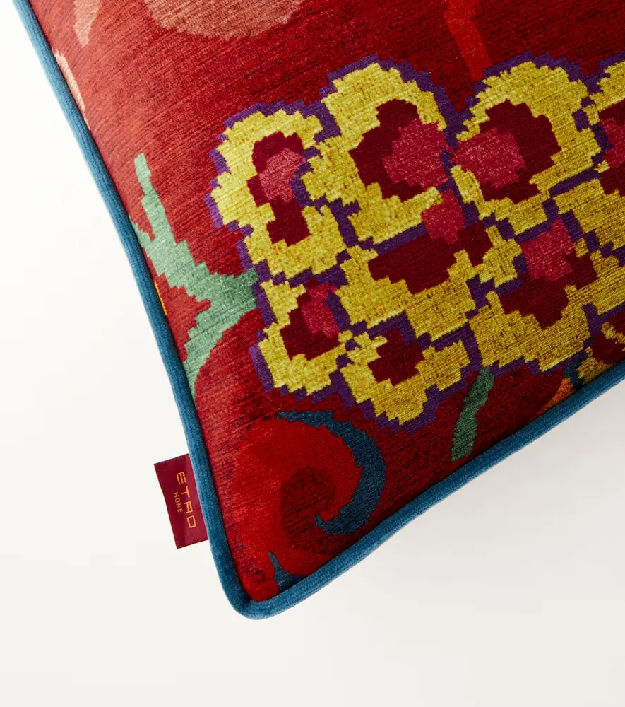 Etro Nimphea floral velvet cushion | Thumbnail 4