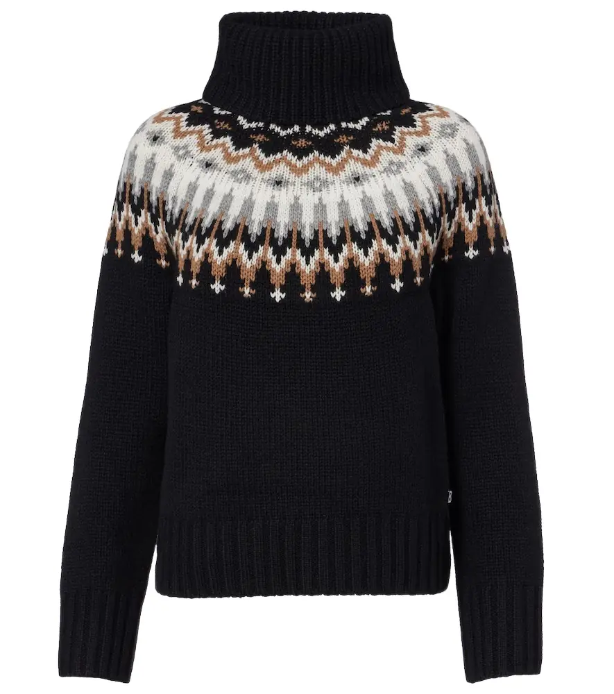 Bogner Ingrid jacquard cashmere turtleneck sweater