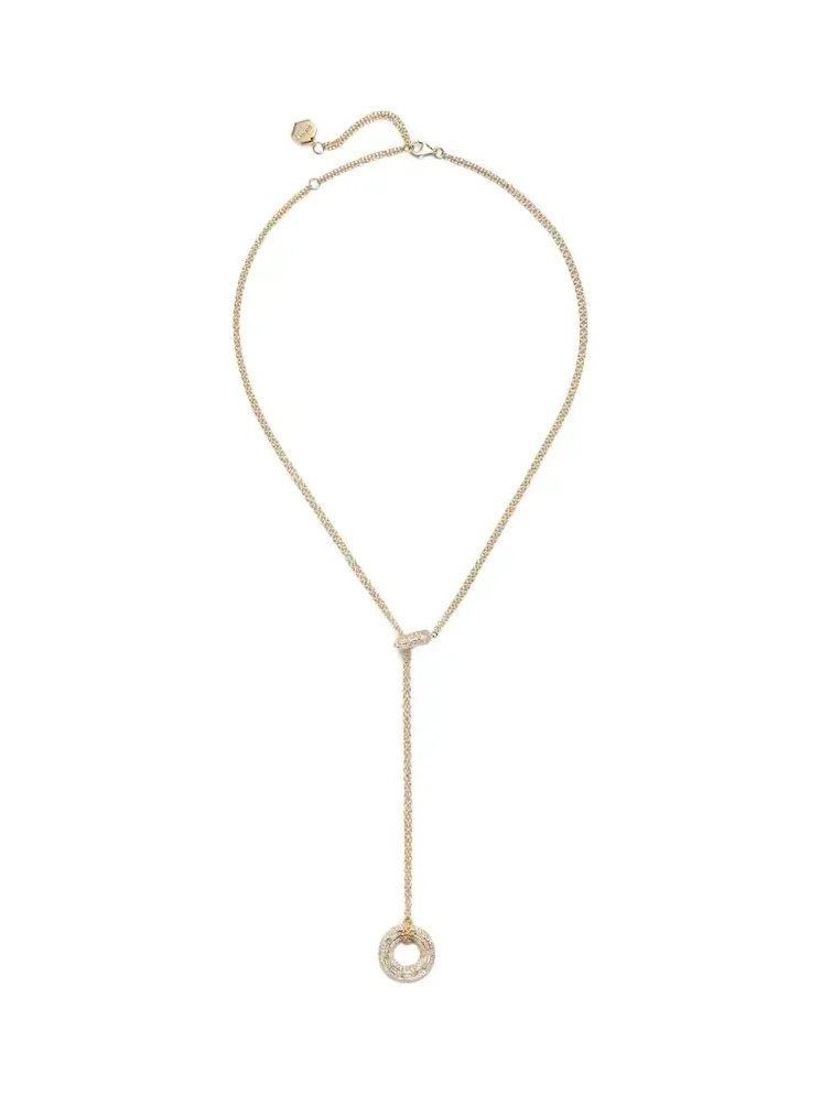 Orbit 18kt gold lariat necklace with diamonds Orbit 18kt gold lariat necklace with diamonds