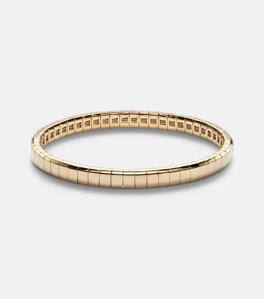 SHAY JEWELRY Stretch 18kt gold bracelet with diamonds | Thumbnail 2