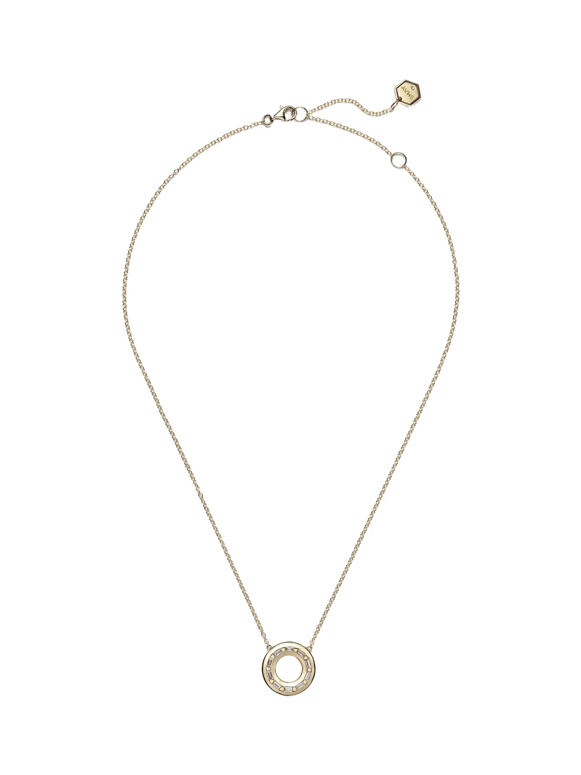 18kt gold pendant necklace with diamonds