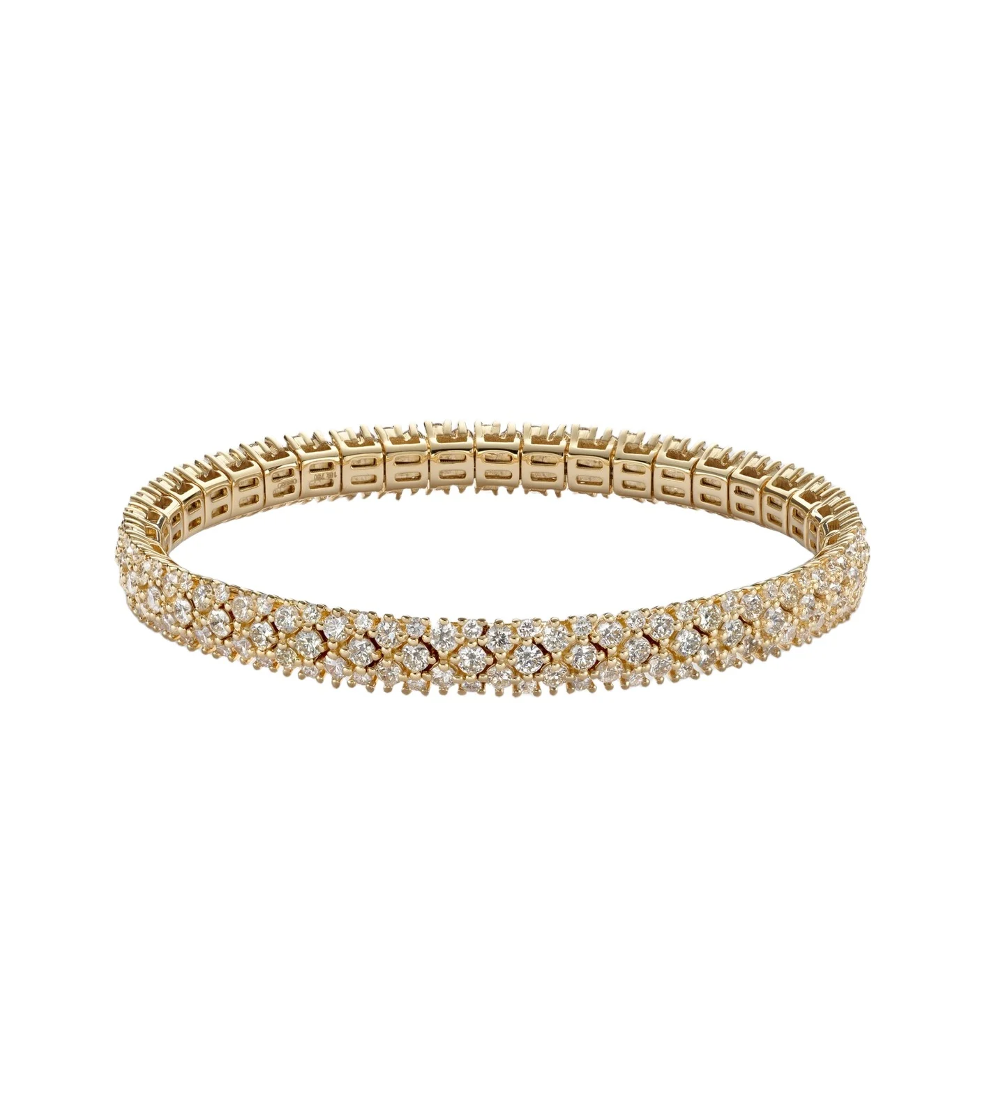 Stretch 18kt gold bracelet with diamonds Stretch 18kt gold bracelet with diamonds