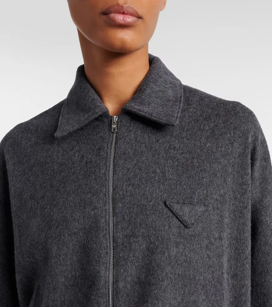 Prada Wool and cashmere blouson jacket | Thumbnail 2 Prada Wool and cashmere blouson jacket | Thumbnail 2