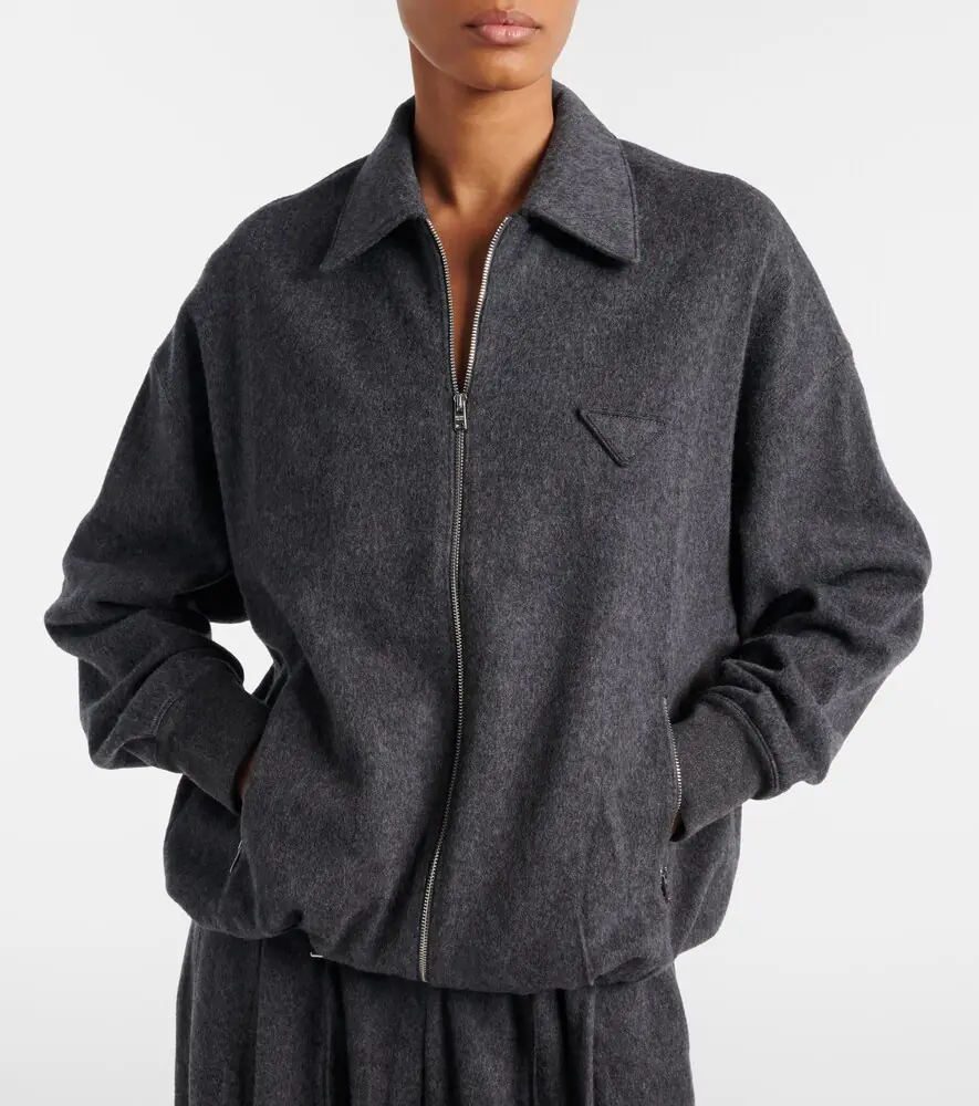 Prada Wool and cashmere blouson jacket | Thumbnail 6 Prada Wool and cashmere blouson jacket | Thumbnail 6