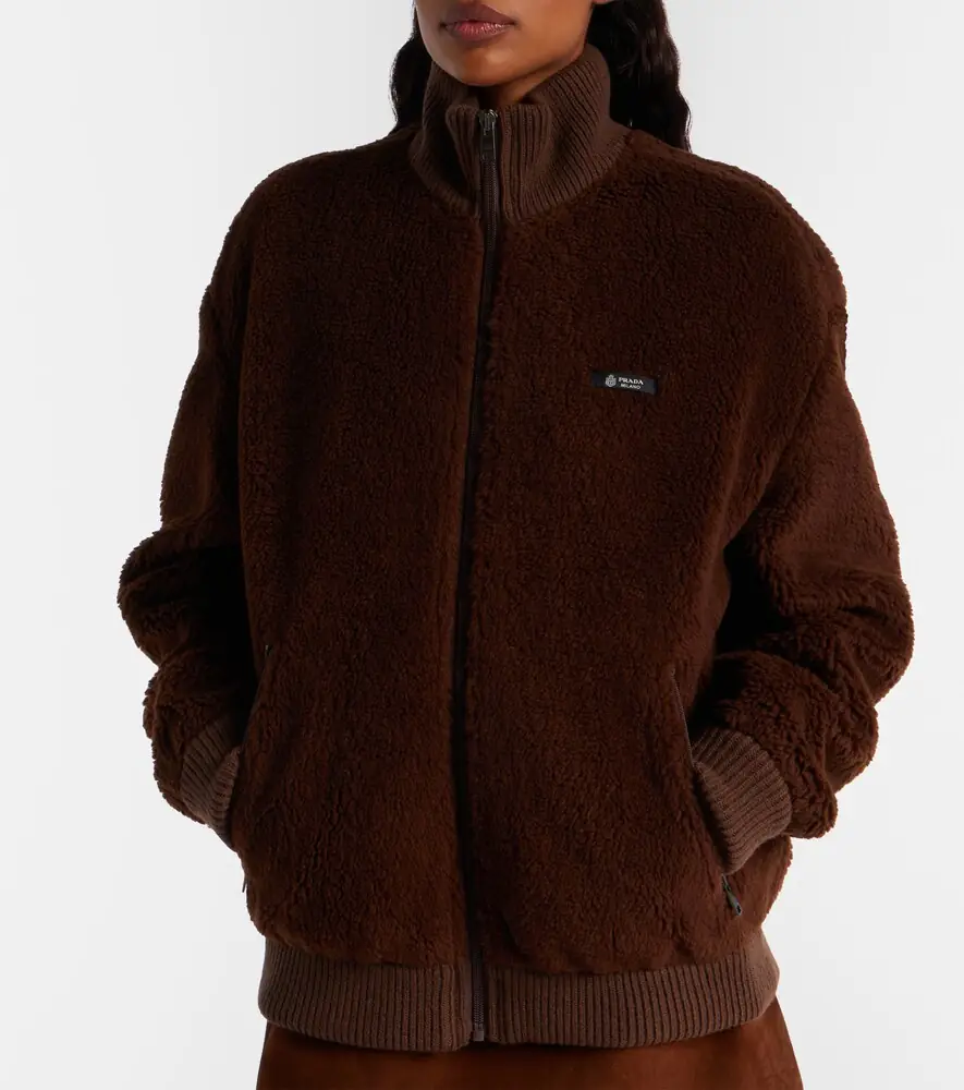 Prada Wool-blend fleece jacket | Thumbnail 2