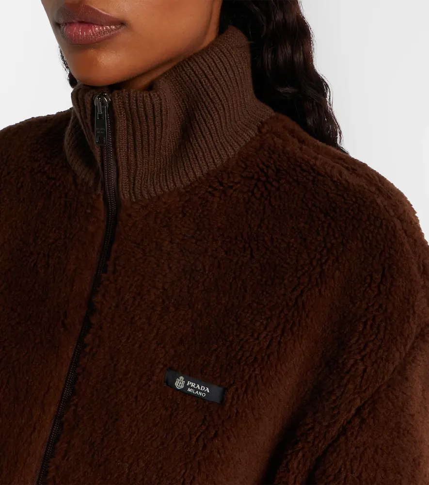 Prada Wool-blend fleece jacket | Thumbnail 6