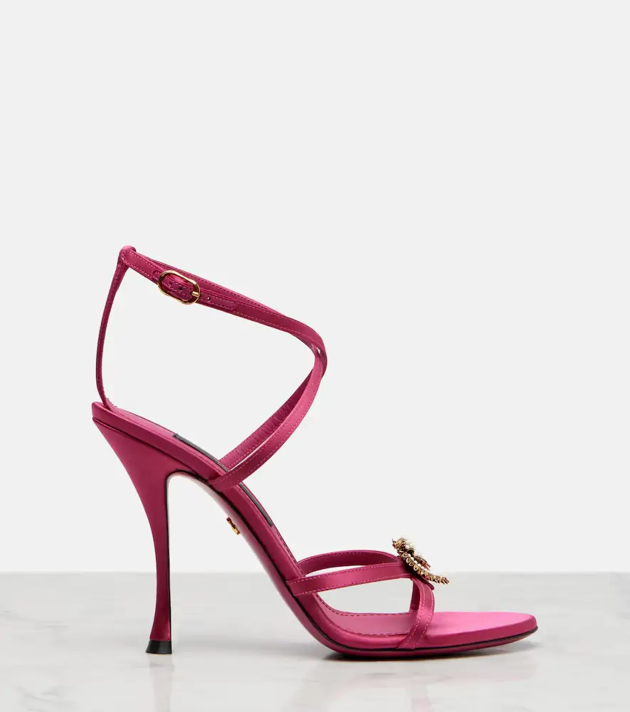 Dolce & Gabbana Devotion 105 embellished satin sandals | Thumbnail 3 Dolce & Gabbana Devotion 105 embellished satin sandals | Thumbnail 3