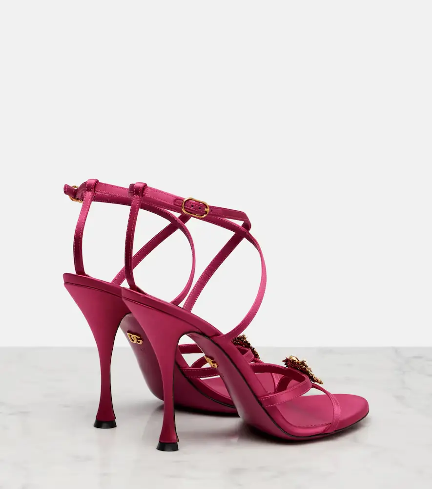 Dolce & Gabbana Devotion 105 embellished satin sandals | Thumbnail 4 Dolce & Gabbana Devotion 105 embellished satin sandals | Thumbnail 4