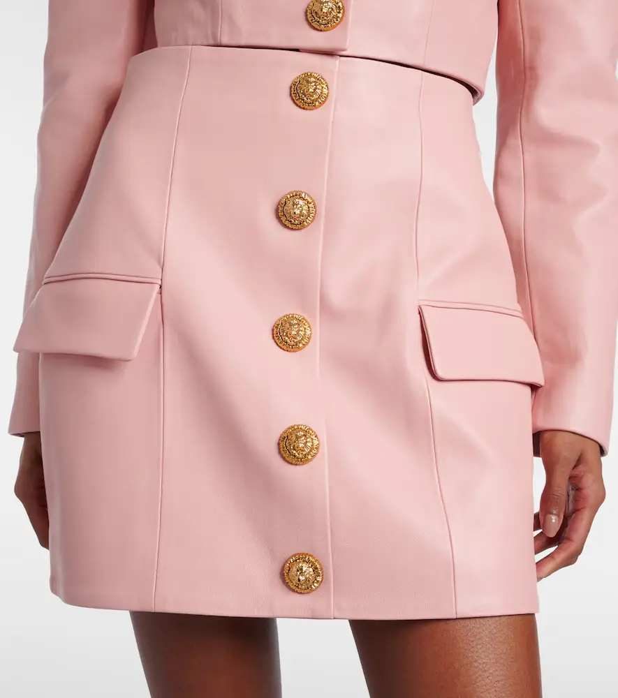 Balmain Leather miniskirt | Thumbnail 3
