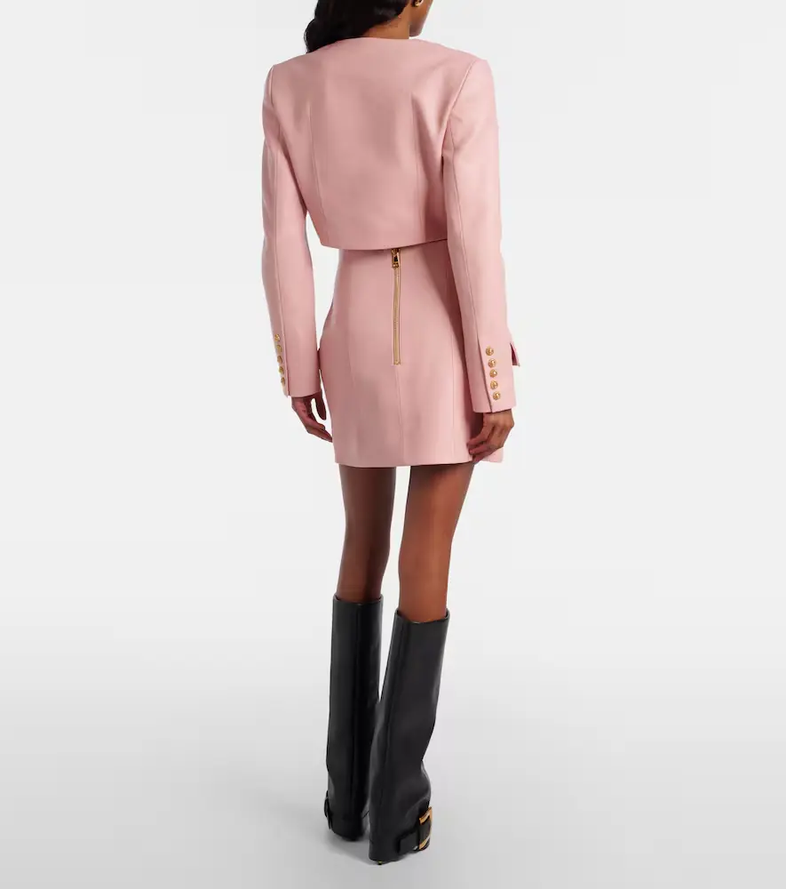Balmain Leather miniskirt | Thumbnail 4