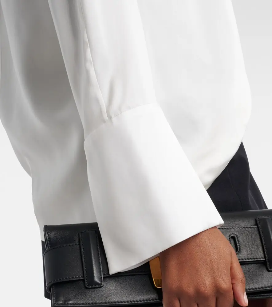 Balmain Draped silk satin blouse | Thumbnail 3