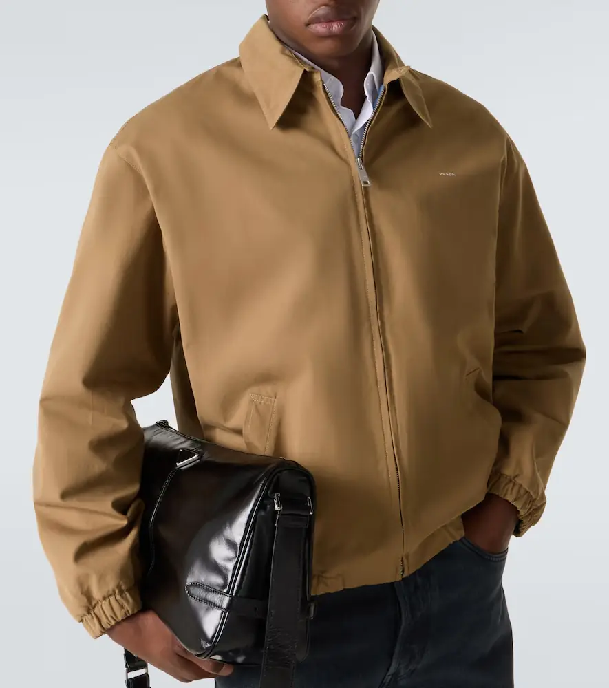 Prada Logo cotton jacket | Thumbnail 4 Prada Logo cotton jacket | Thumbnail 4