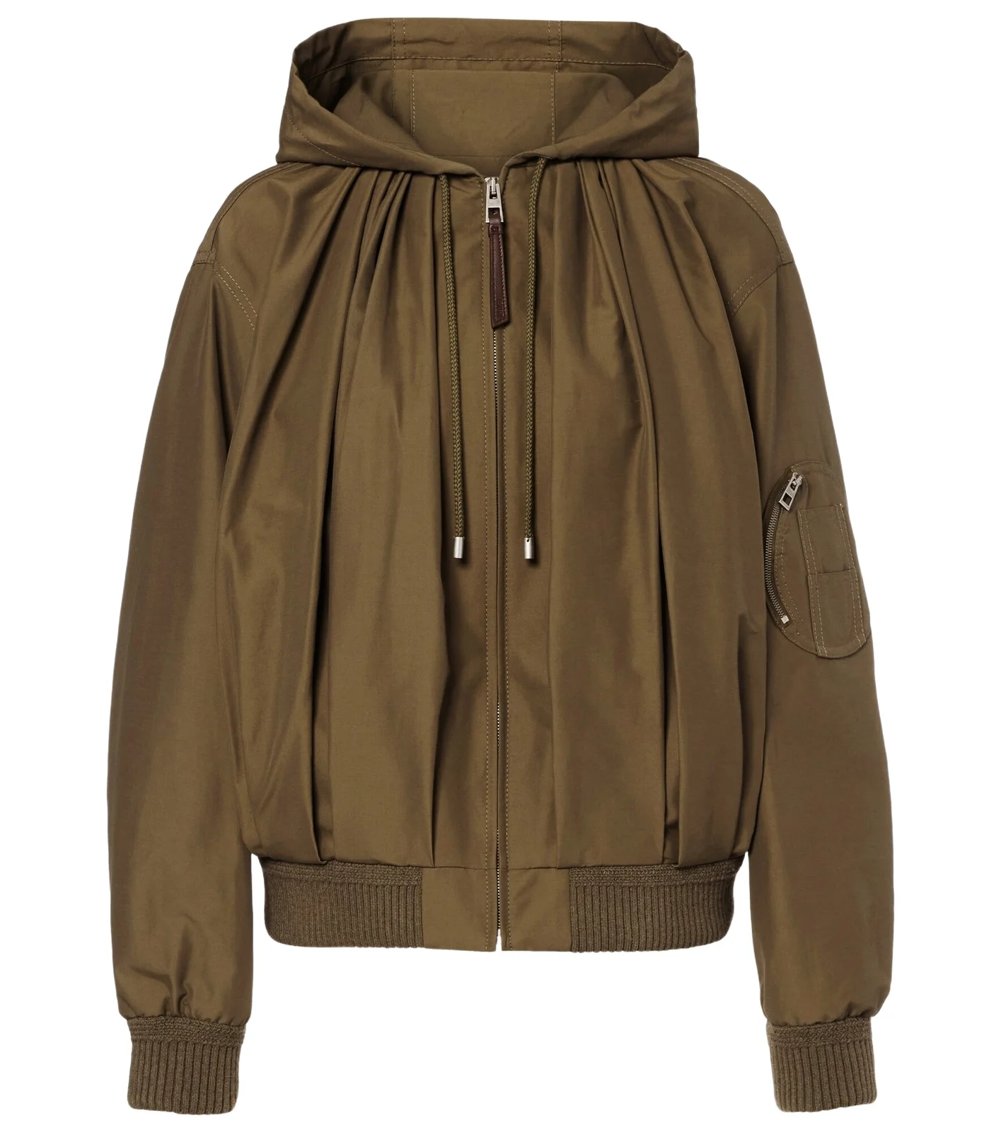Gathered cotton-blend jacket Gathered cotton-blend jacket