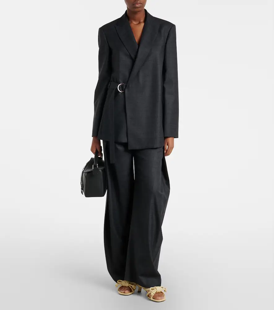 Loewe Prince of Wales check wool wrap blazer | Thumbnail 2