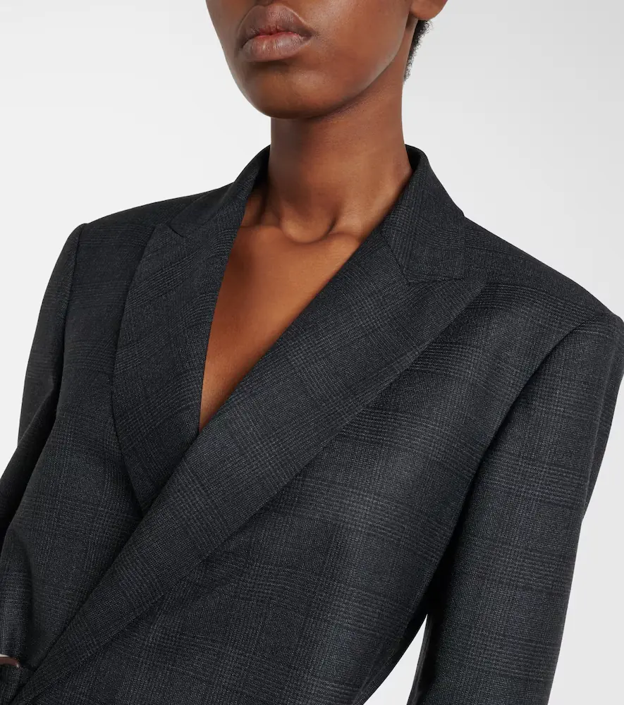 Loewe Prince of Wales check wool wrap blazer | Thumbnail 5