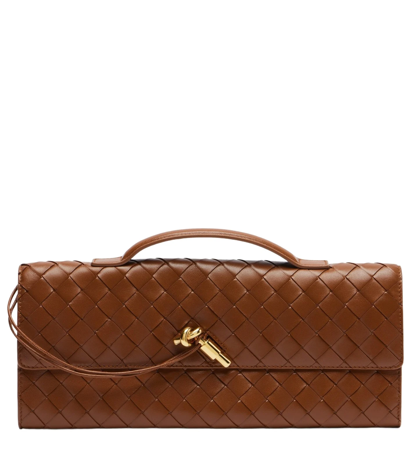 Intrecciato leather top-handle bag