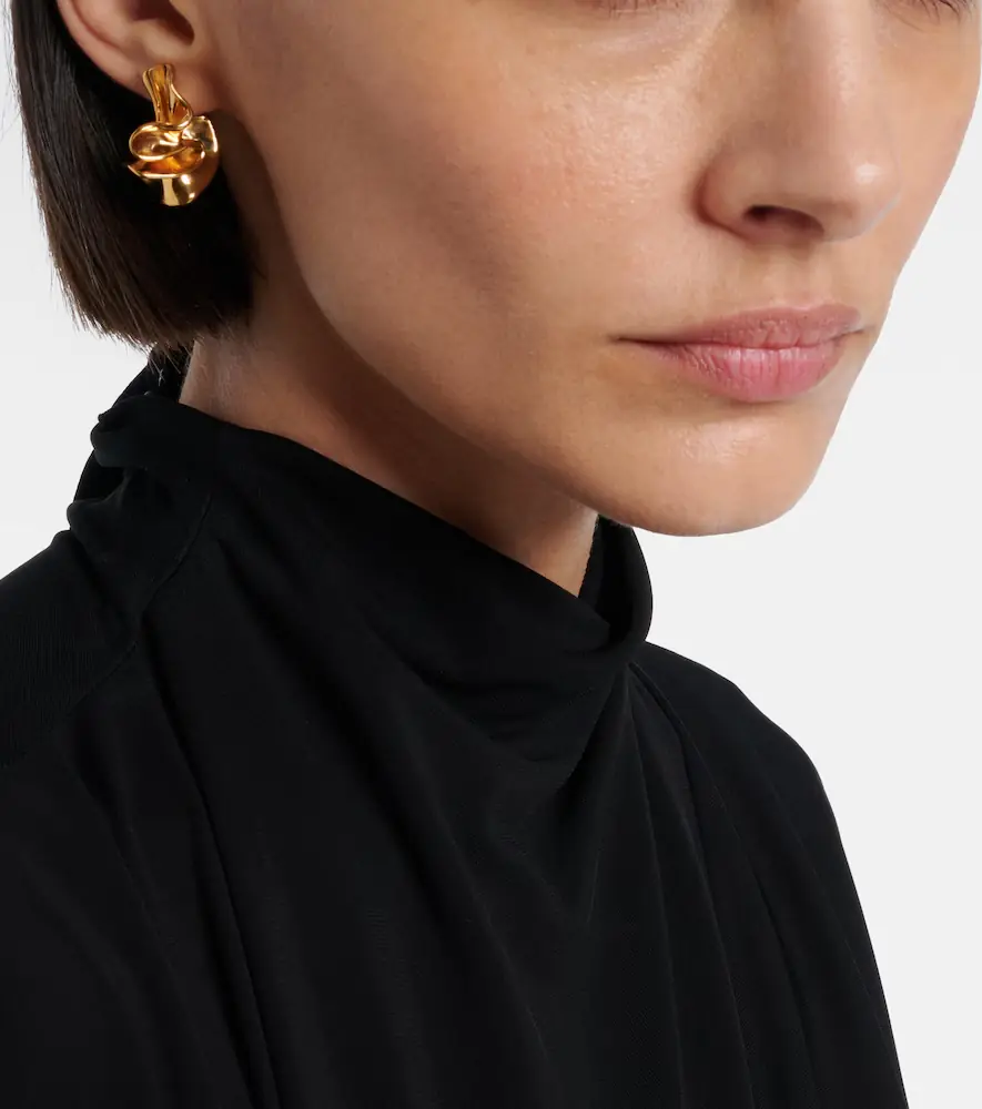 Bottega Veneta Anemone Small gold-plated earrings | Thumbnail 2