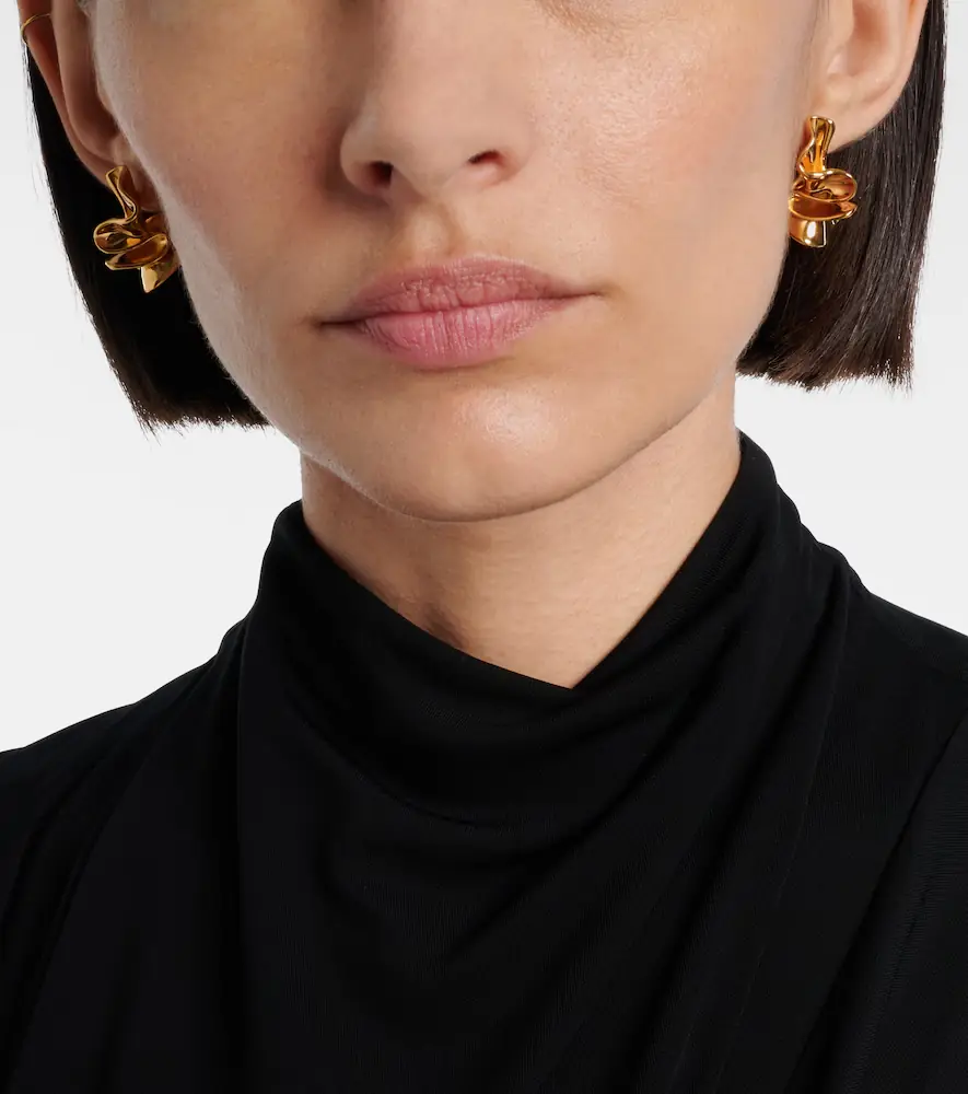 Bottega Veneta Anemone Small gold-plated earrings | Thumbnail 3