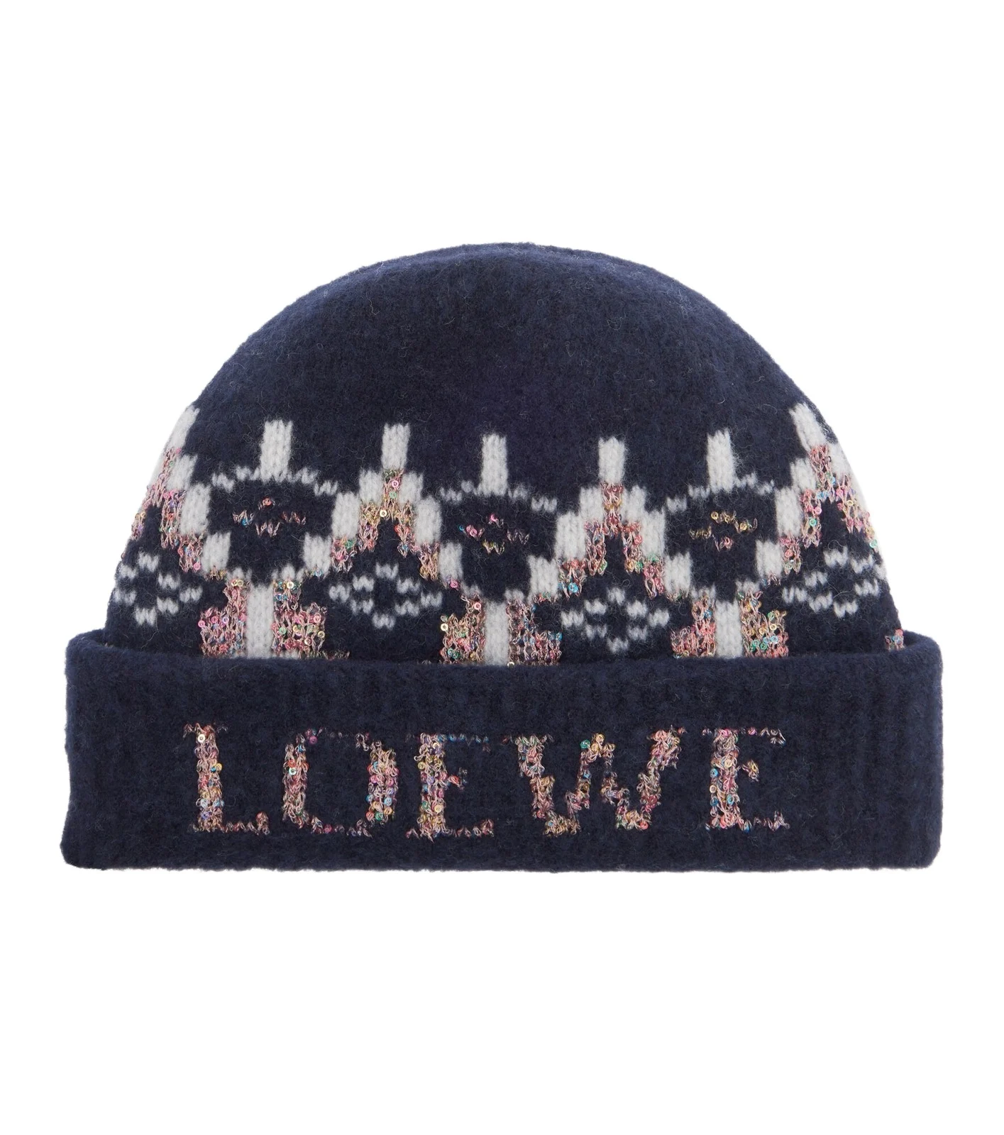 Fair Isle sequined wool-blend beanie Fair Isle sequined wool-blend beanie
