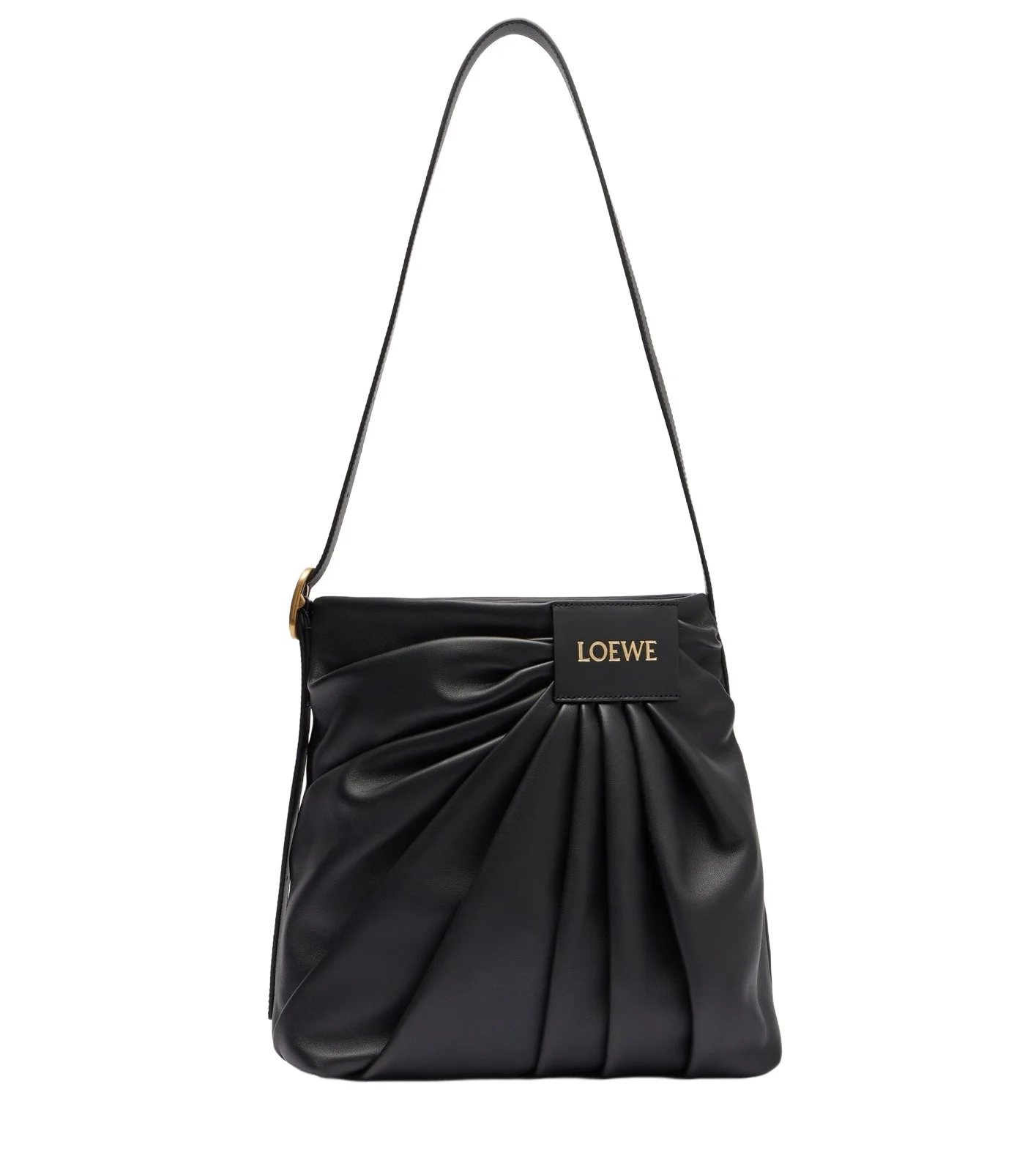 Draped leather tote bag Draped leather tote bag