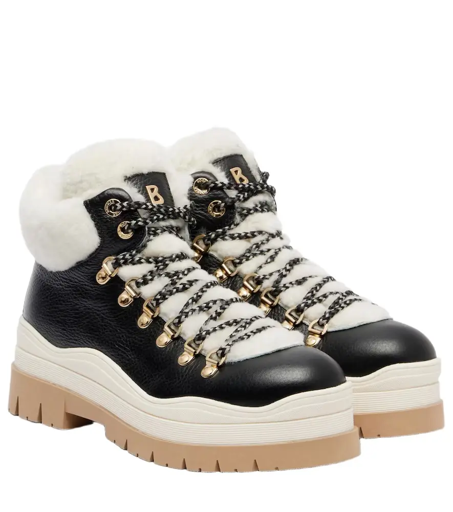 Bogner Arosa shearling-lined leather lace-up boots | Image 1 Bogner Arosa shearling-lined leather lace-up boots | Image 1