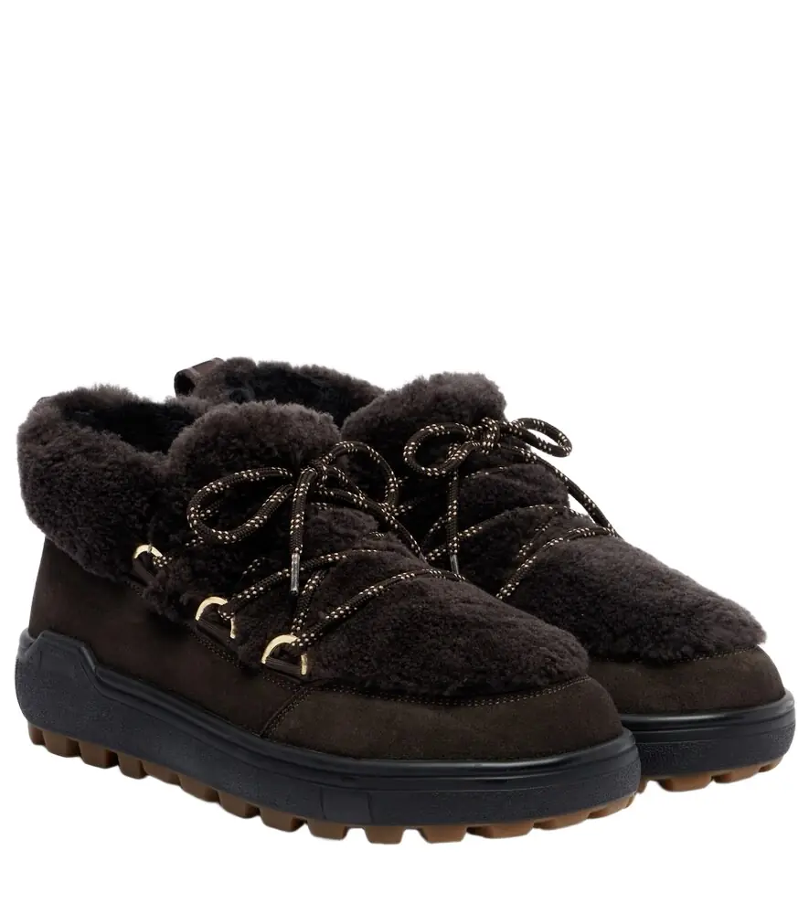 Bogner Chamonix shearling-trimmed suede ankle boots | Image 1 Bogner Chamonix shearling-trimmed suede ankle boots | Image 1