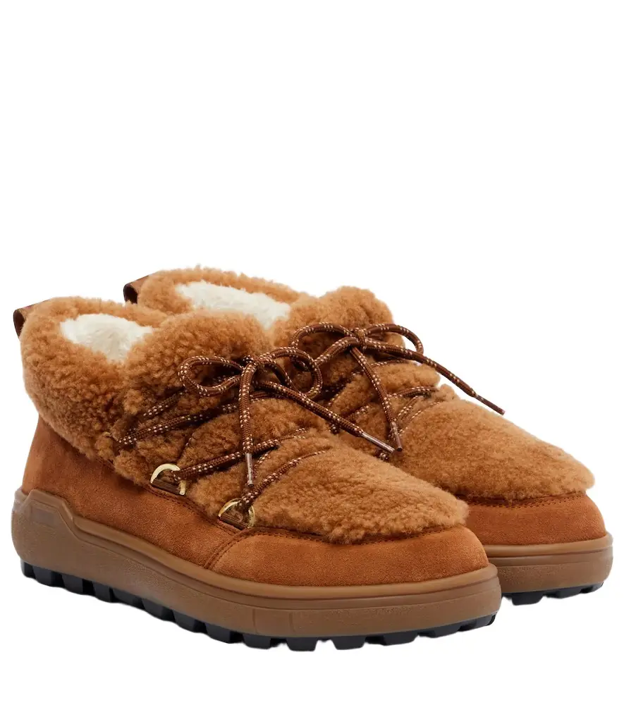 Bogner Chamonix shearling-trimmed suede ankle boots | Image 1 Bogner Chamonix shearling-trimmed suede ankle boots | Image 1