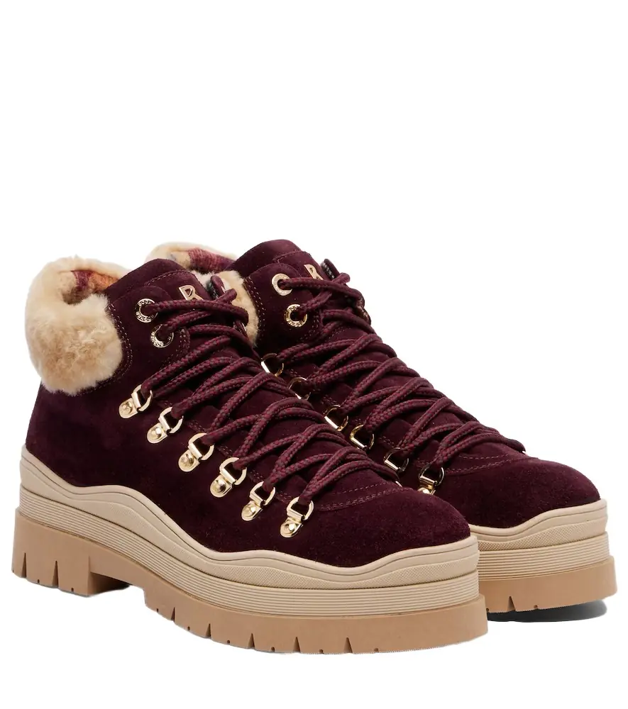 Bogner Arosa shearling-lined suede lace-up boots | Image 1 Bogner Arosa shearling-lined suede lace-up boots | Image 1