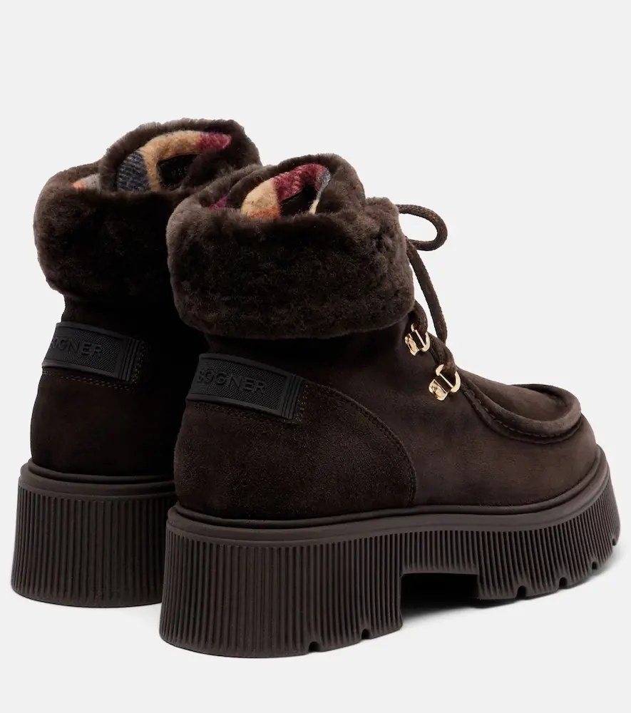 Bogner Turin shearling-trimmed suede lace-up boots | Thumbnail 3