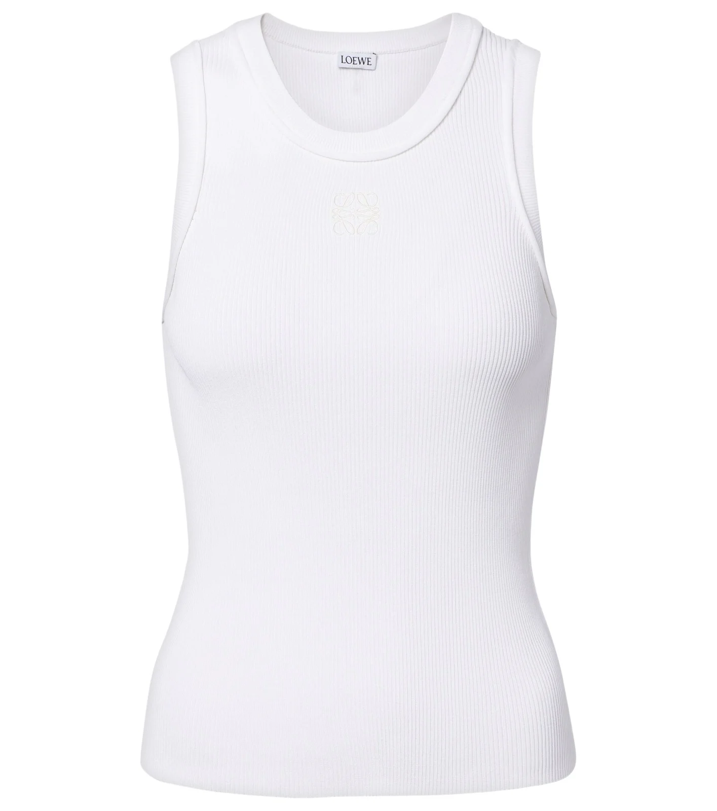 Anagram ribbed-knit tank top