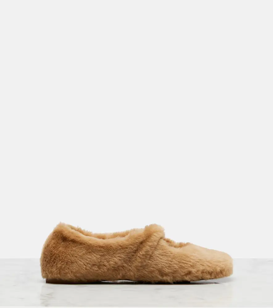 Loewe Pebble Soft shearling Mary Jane flats | Thumbnail 3