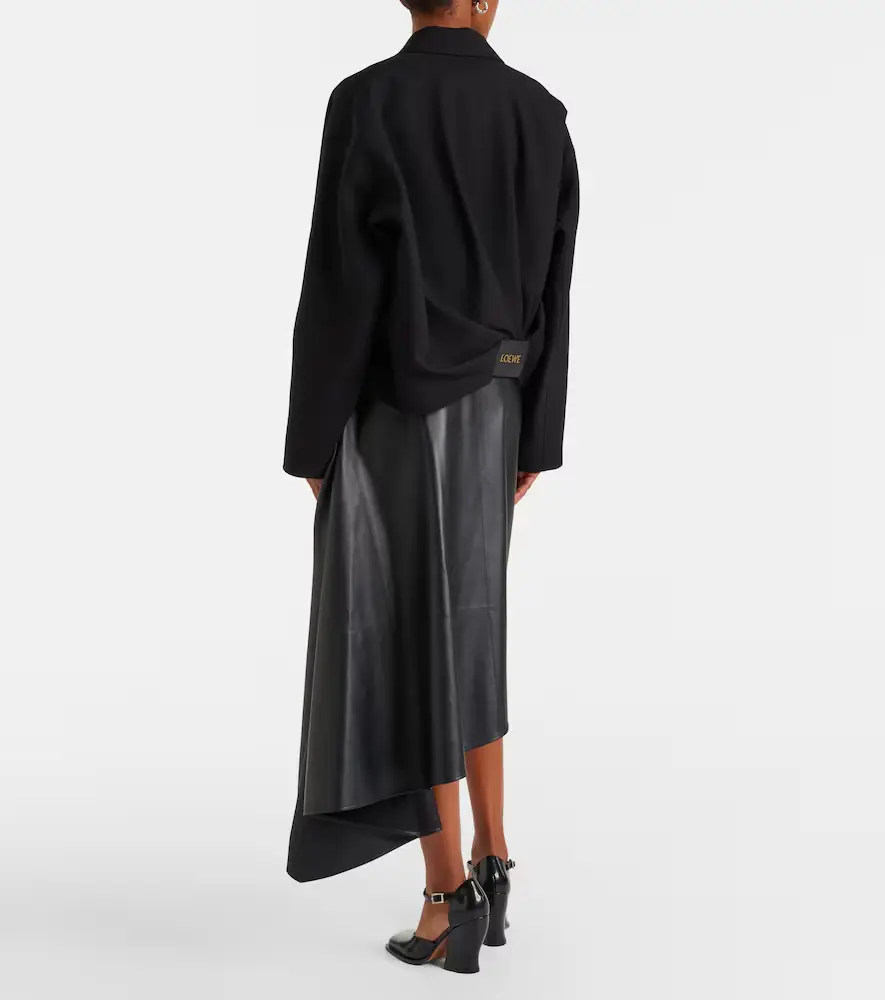 Loewe Asymmetric draped leather midi skirt | Thumbnail 6 Loewe Asymmetric draped leather midi skirt | Thumbnail 6