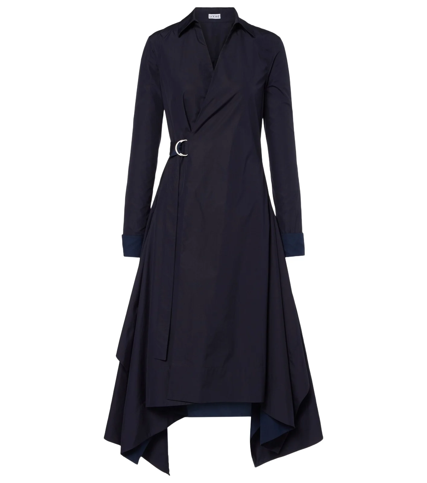 Loewe Draped cotton wrap dress